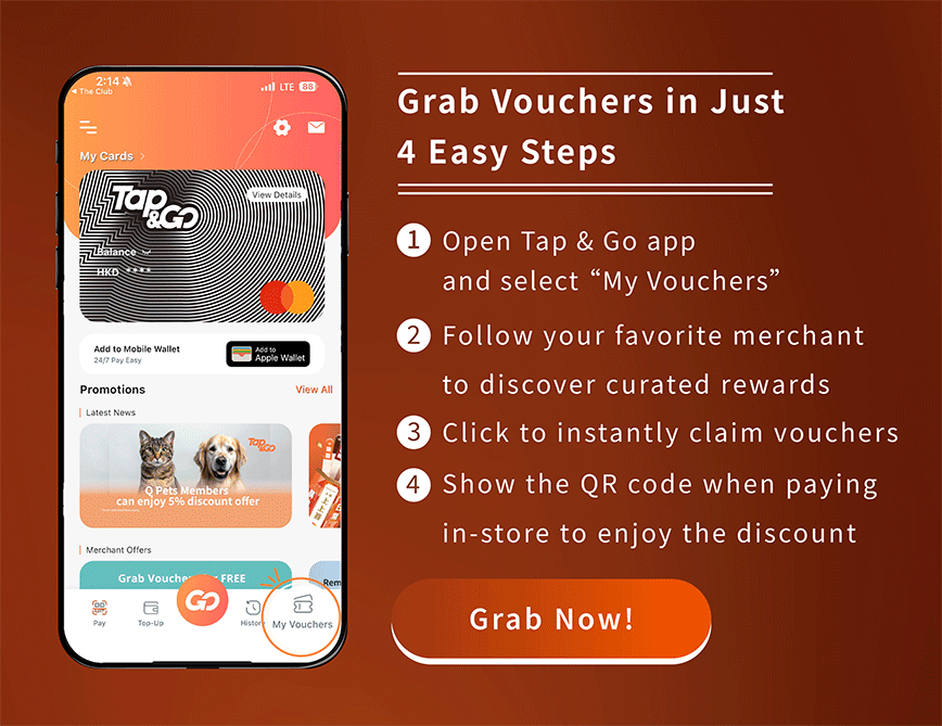 Access “My Voucher” via Tap & Go App