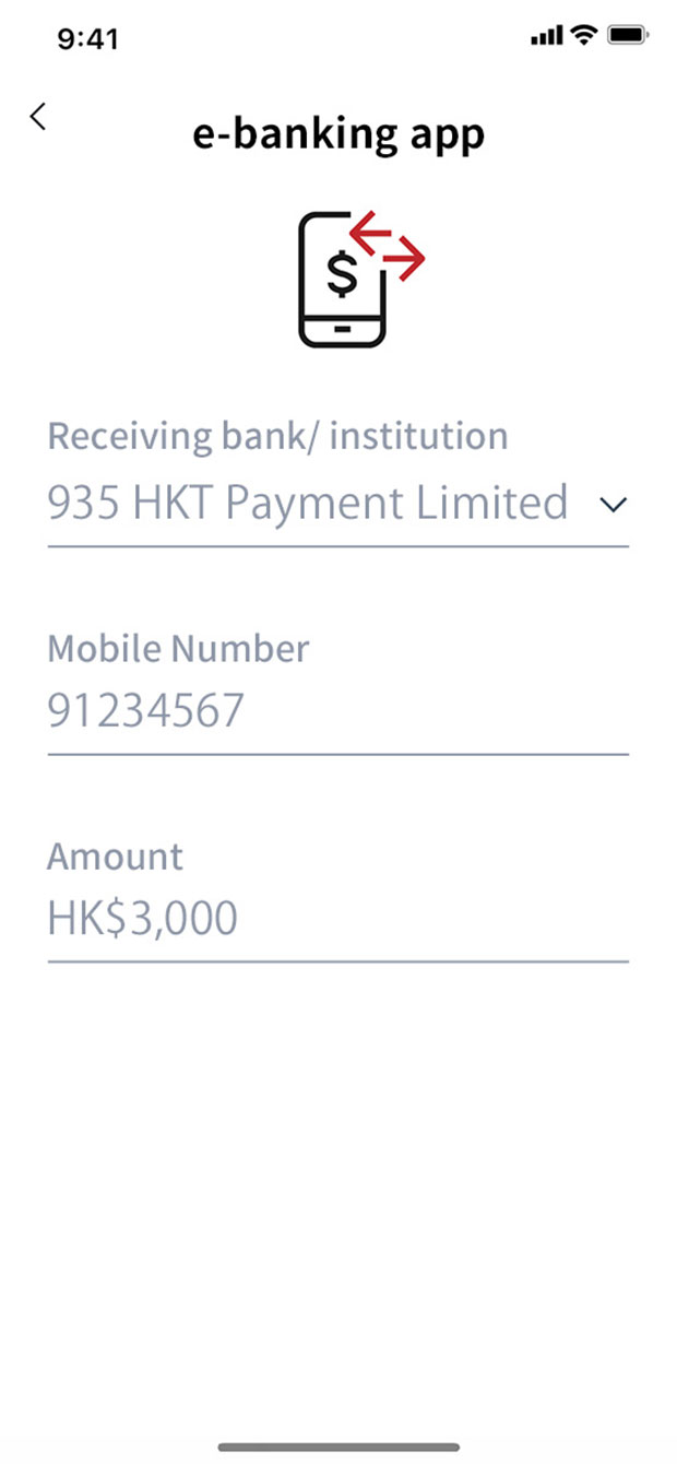 Follow instructions to transfer funds